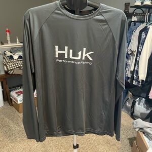 Huk Gray Performance Long Sleeve Men’s Shirt
